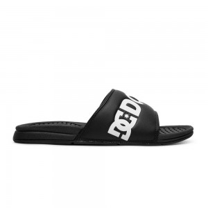 DC Shoes Bolsa Sandaler Herr Svarta Vita | AZJS-97015