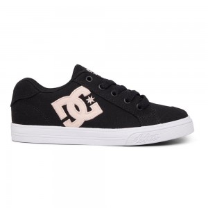 DC Shoes Chelsea Skateskor Barn Svarta Rosa | WSMK-80542