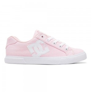 DC Shoes Chelsea Skateskor Dam Rosa Vita | BKCR-68935