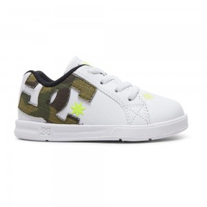 DC Shoes Court Graffik Skateskor Barn Vita | JZFM-07562