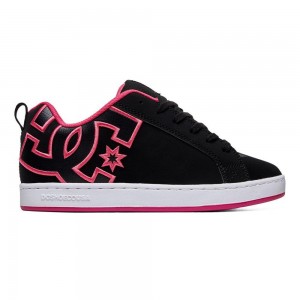 DC Shoes Court Graffik Skateskor Dam Svarta Rosa | GRXE-13865