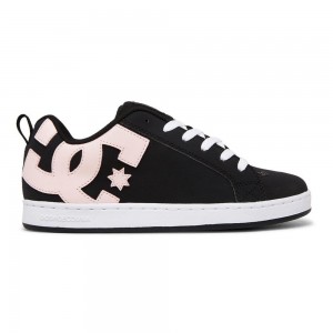 DC Shoes Court Graffik Skateskor Dam Svarta Ljusrosa | YCLG-14736