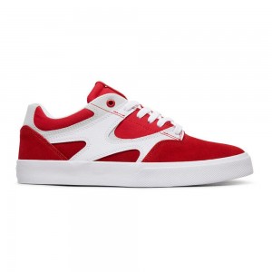 DC Shoes Kalis Vulc Skateskor Herr Röda Vita | DJKZ-60743