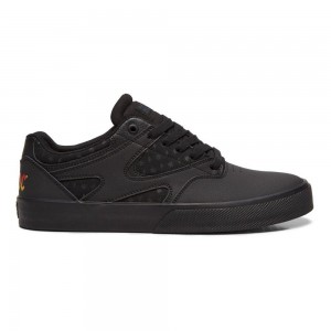 DC Shoes Kalis Vulc Skateskor Herr Svarta Grå | MAVY-49352