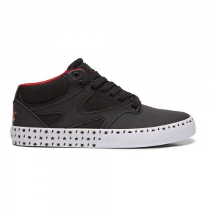 DC Shoes Kalis Vulc Skateskor Herr Svarta Röda | SUNY-73649