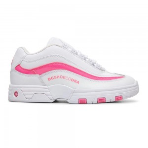 DC Shoes Legacy Lite Träningsskor Dam Vita Rosa | UKOE-93825