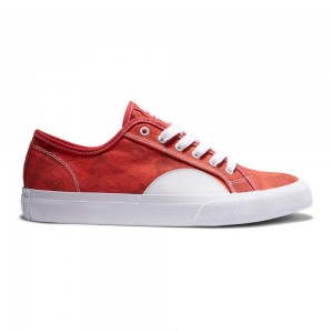 DC Shoes Manual Skateskor Herr Röda Vita | REDL-06571