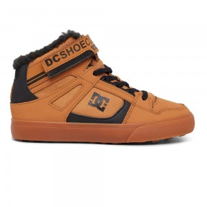 DC Shoes Pure Skateskor Barn Bruna Svarta | FXAO-81432