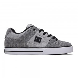 DC Shoes Pure Skateskor Herr Grå Svarta | GBIK-06928