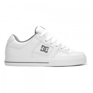 DC Shoes Pure Skateskor Herr Vita Grå | PYDO-75904