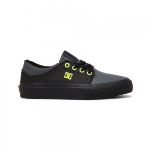 DC Shoes Trase Skateskor Barn Svarta Grå | NVYD-68125