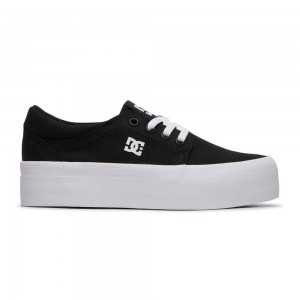 DC Shoes Trase Skateskor Barn Svarta Vita | WAYV-13890