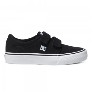 DC Shoes Trase Skateskor Barn Svarta Vita | GTUV-81250