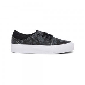 DC Shoes Trase Skateskor Barn Svarta | JQON-80712