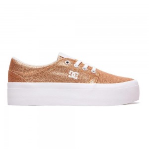 DC Shoes Trase Skateskor Dam Guld | DYQE-20987