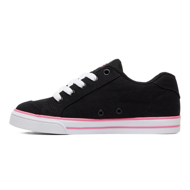 DC Shoes Chelsea Skateskor Barn Svarta Rosa | FRCA-75149