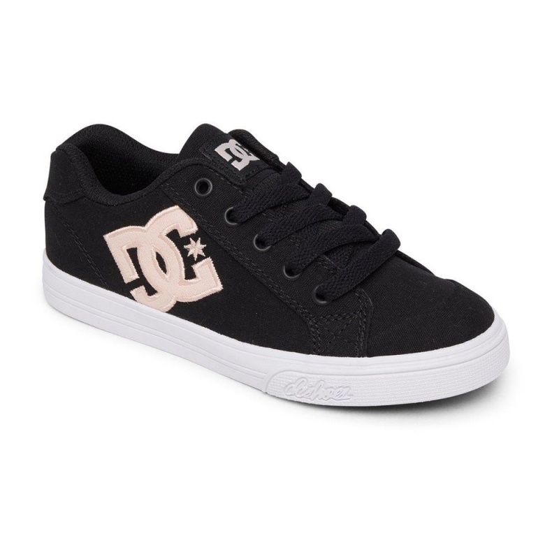 DC Shoes Chelsea Skateskor Barn Svarta Rosa | WSMK-80542