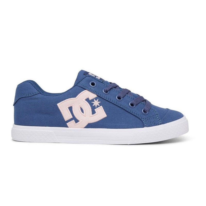 DC Shoes Chelsea Skateskor Dam Marinblå Rosa | LBNQ-84236