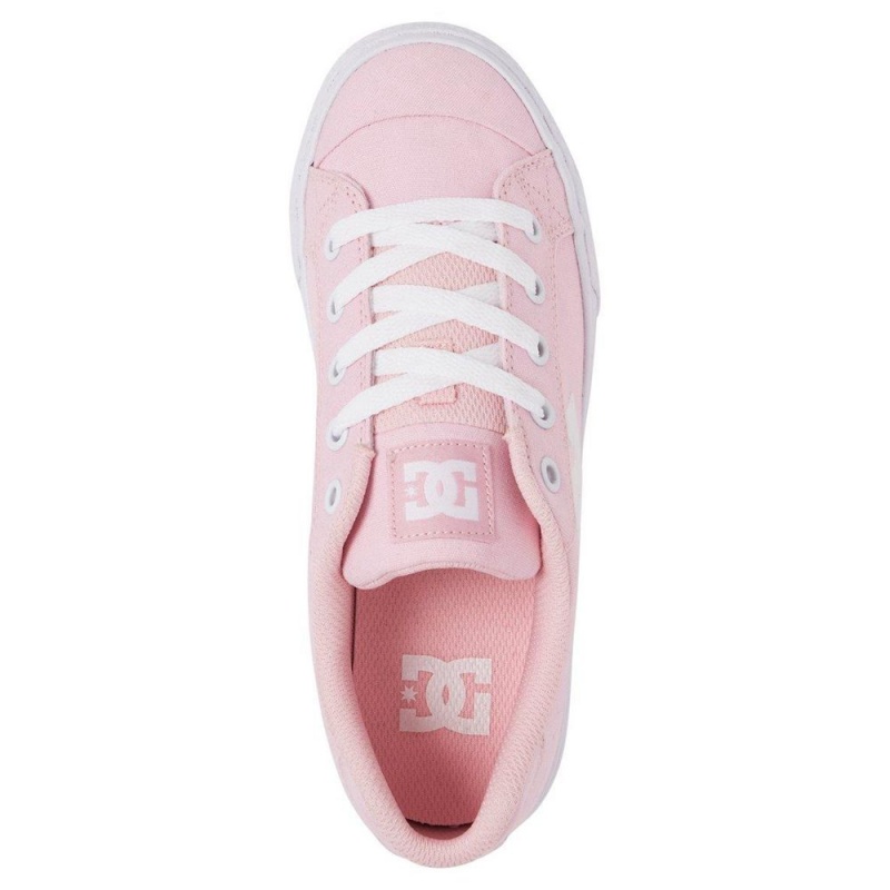 DC Shoes Chelsea Skateskor Dam Rosa Vita | BKCR-68935