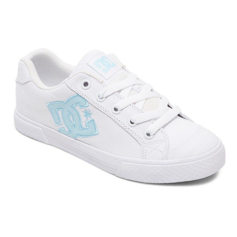 DC Shoes Chelsea Skateskor Dam Vita Blå | ULOP-06452