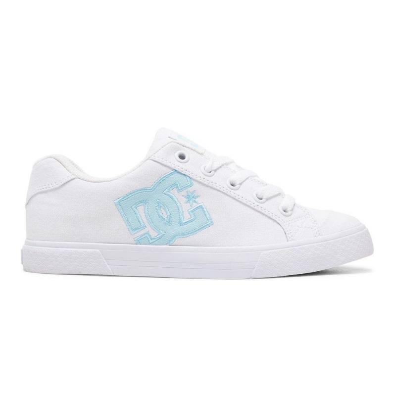 DC Shoes Chelsea Skateskor Dam Vita Blå | ULOP-06452