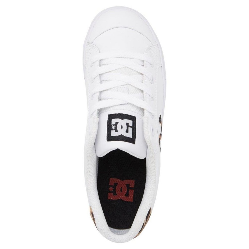 DC Shoes Chelsea Skateskor Dam Vita Leopard | OJSW-36980