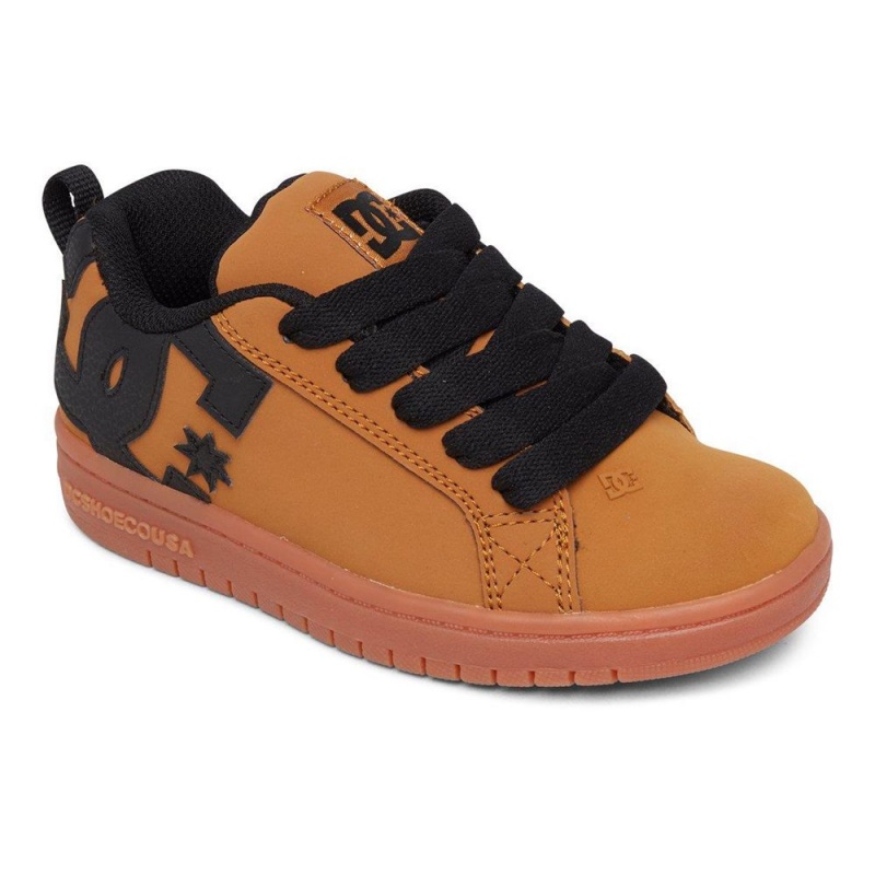 DC Shoes Court Graffik Skateskor Barn Bruna Svarta | YLAP-01547