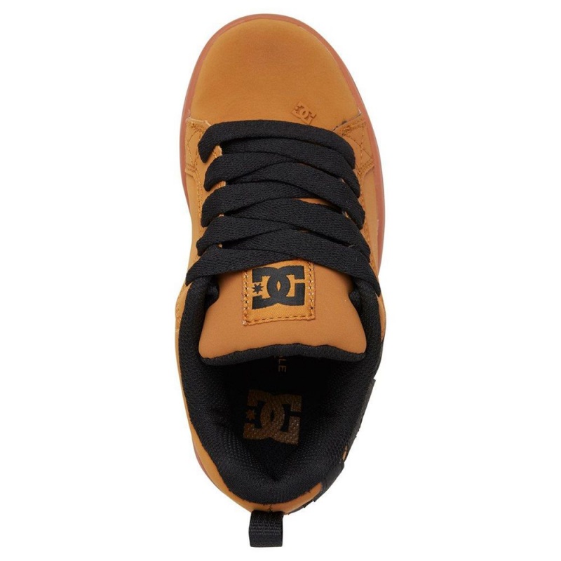 DC Shoes Court Graffik Skateskor Barn Bruna Svarta | YLAP-01547