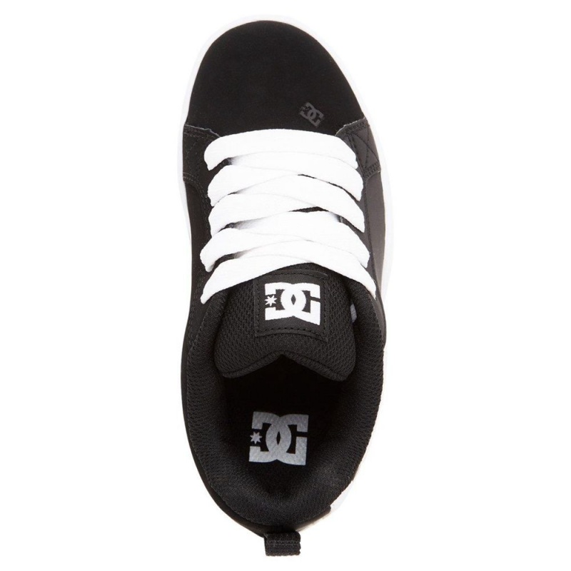 DC Shoes Court Graffik Skateskor Barn Svarta Vita | ZJDF-98463