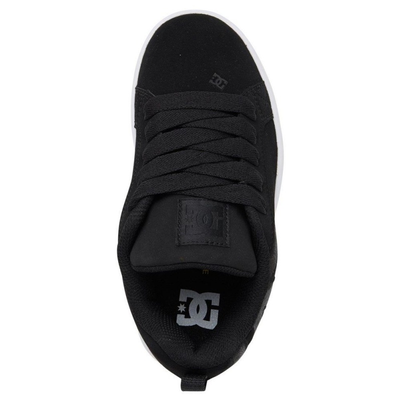 DC Shoes Court Graffik Skateskor Barn Svarta Grå | QRYK-60193