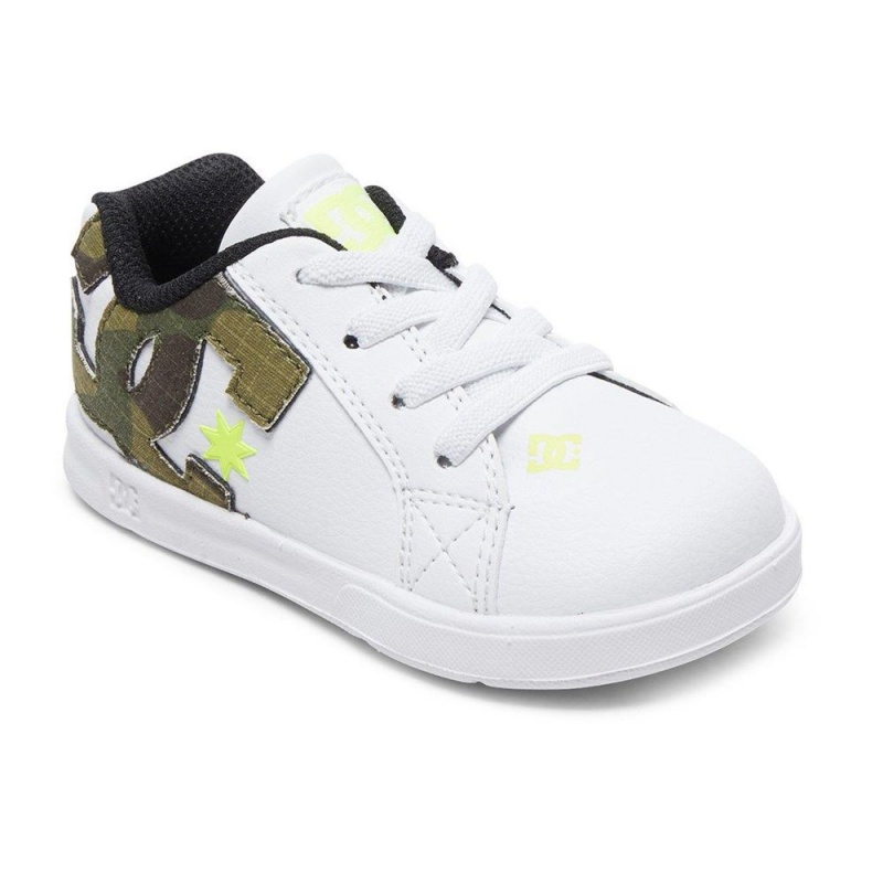 DC Shoes Court Graffik Skateskor Barn Vita | JZFM-07562