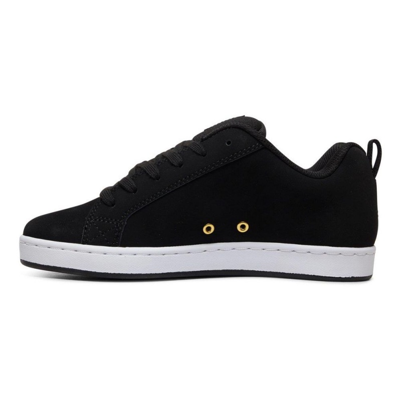 DC Shoes Court Graffik Skateskor Dam Svarta Guld | IEQF-60718