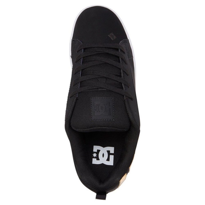 DC Shoes Court Graffik Skateskor Dam Svarta Guld | IEQF-60718