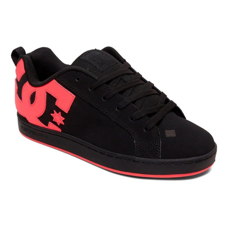 DC Shoes Court Graffik Skateskor Dam Svarta Mörkrosa | RHWG-93271