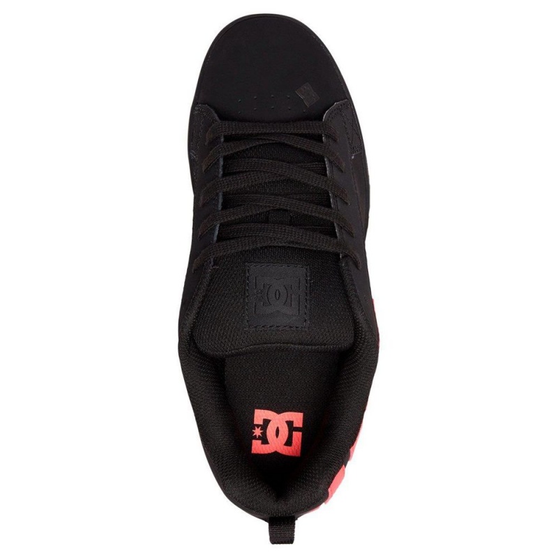 DC Shoes Court Graffik Skateskor Dam Svarta Mörkrosa | RHWG-93271