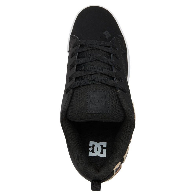 DC Shoes Court Graffik Skateskor Dam Svarta Leopard | PUBM-50891