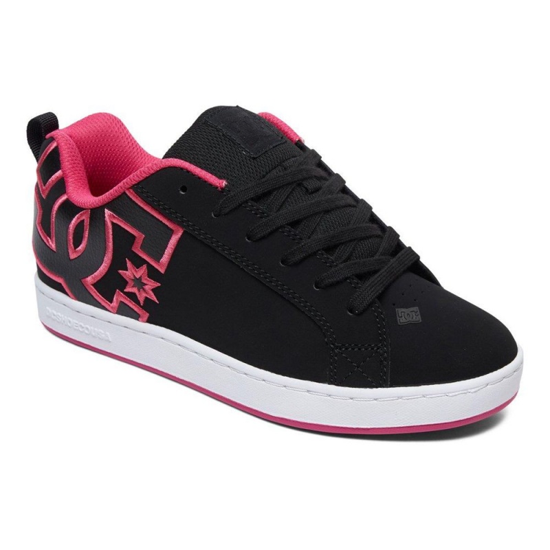 DC Shoes Court Graffik Skateskor Dam Svarta Rosa | GRXE-13865