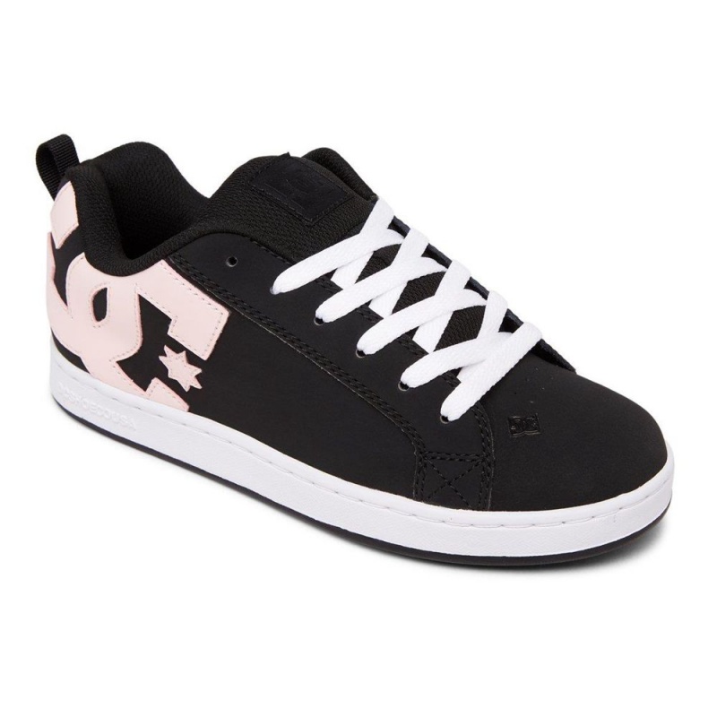 DC Shoes Court Graffik Skateskor Dam Svarta Ljusrosa | YCLG-14736