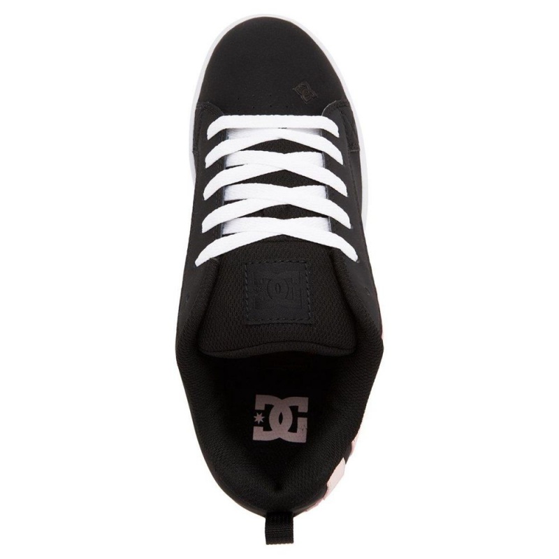 DC Shoes Court Graffik Skateskor Dam Svarta Ljusrosa | YCLG-14736