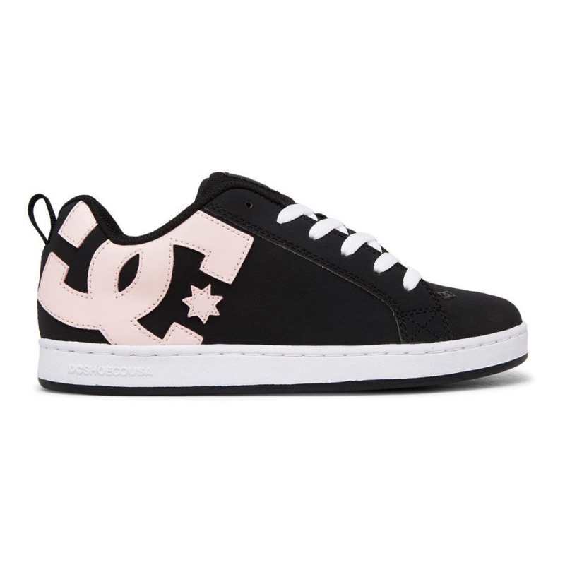 DC Shoes Court Graffik Skateskor Dam Svarta Ljusrosa | YCLG-14736