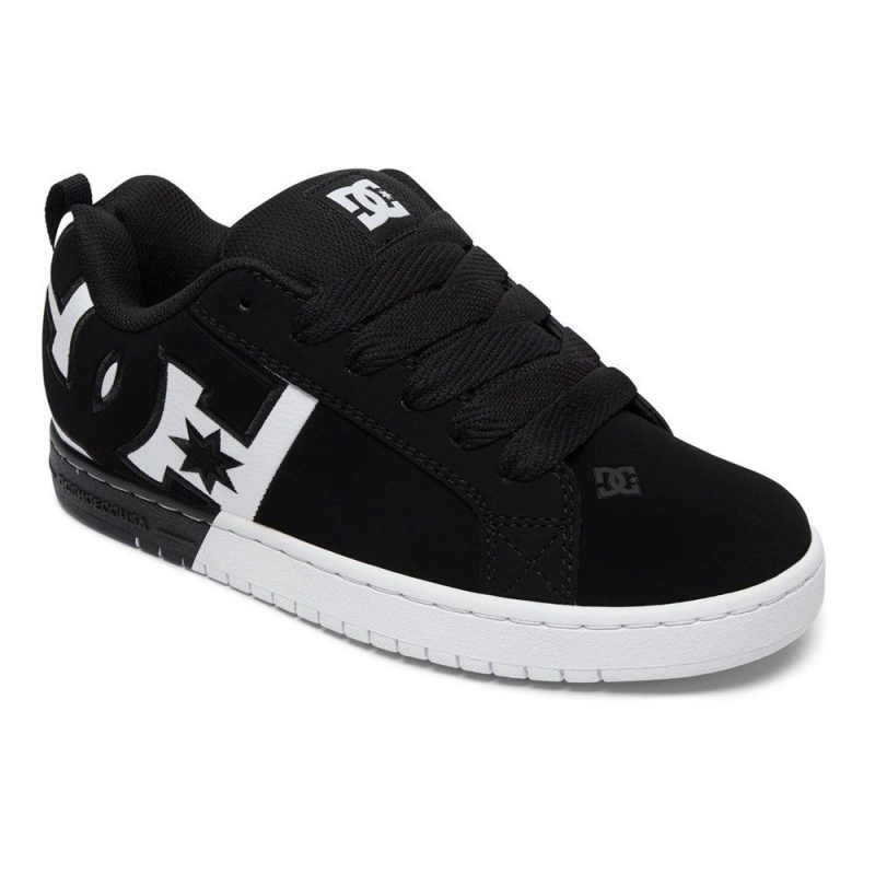 DC Shoes Court Graffik Skateskor Herr Svarta Vita | ZDGV-08956