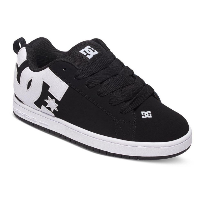 DC Shoes Court Graffik Skateskor Herr Svarta Vita | YIEZ-38724