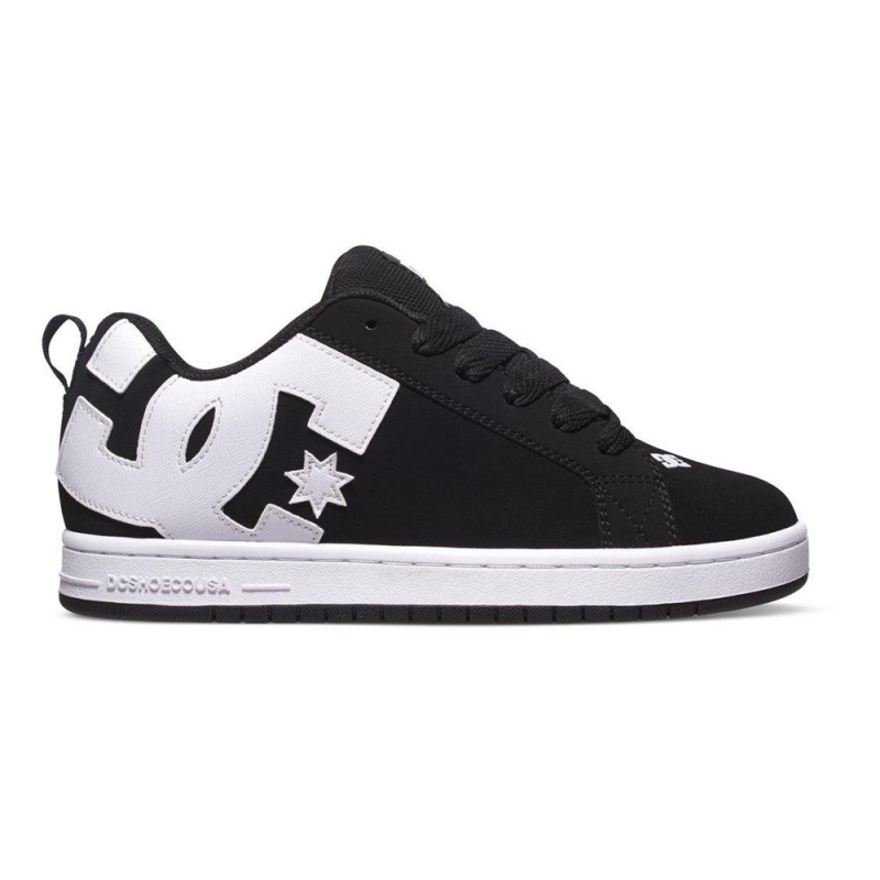 DC Shoes Court Graffik Skateskor Herr Svarta Vita | YIEZ-38724