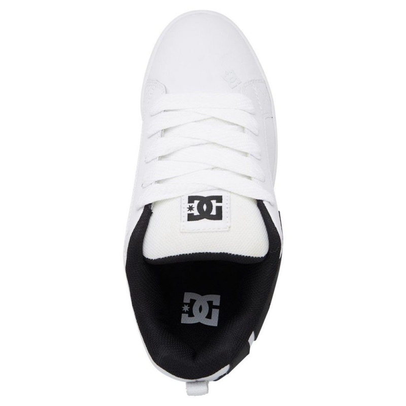 DC Shoes Court Graffik Skateskor Herr Vita Svarta | ZLTC-26981