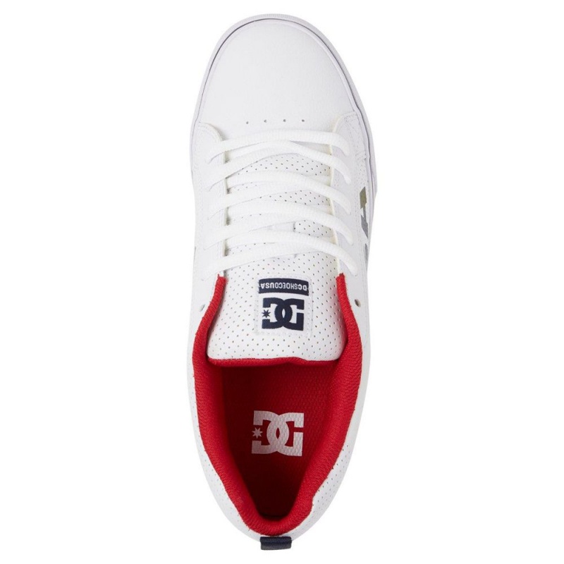 DC Shoes Court Vulc Skateskor Herr Vita Marinblå | IFAC-38912