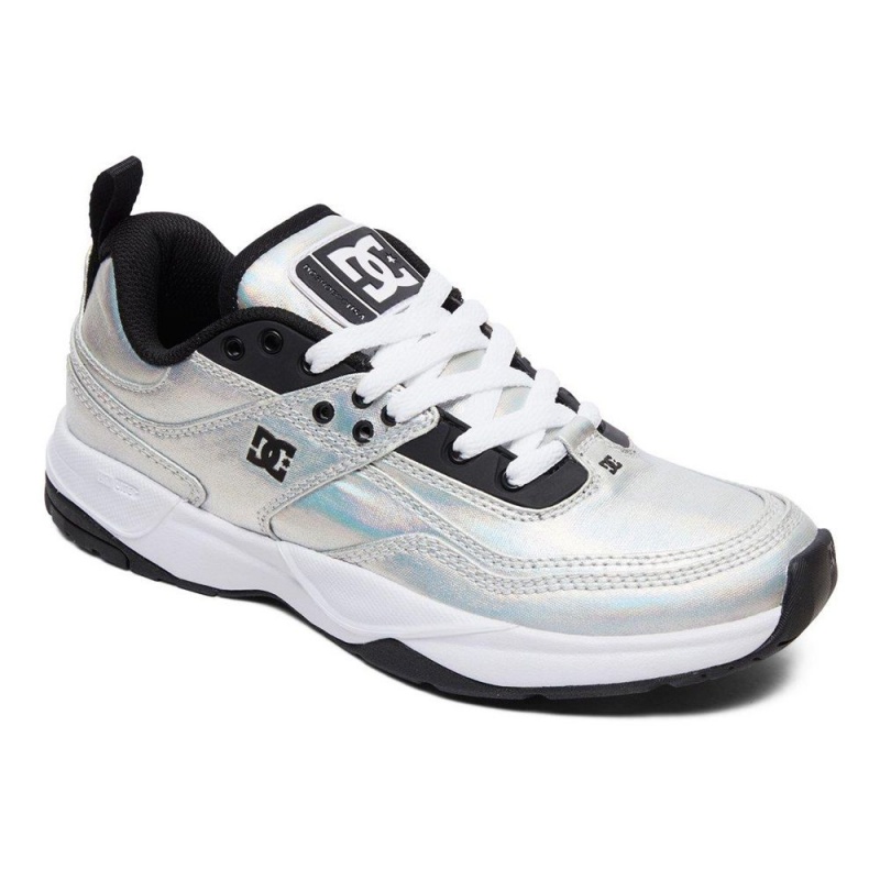 DC Shoes E.Tribeka Träningsskor Dam Silver Svarta | PZWR-98365