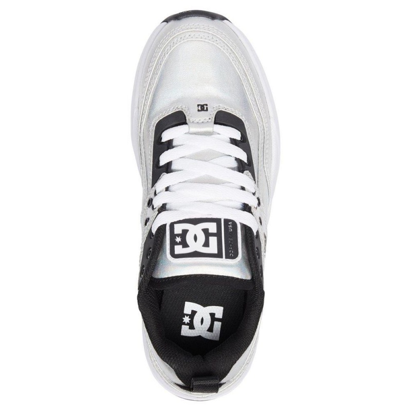 DC Shoes E.Tribeka Träningsskor Dam Silver Svarta | PZWR-98365