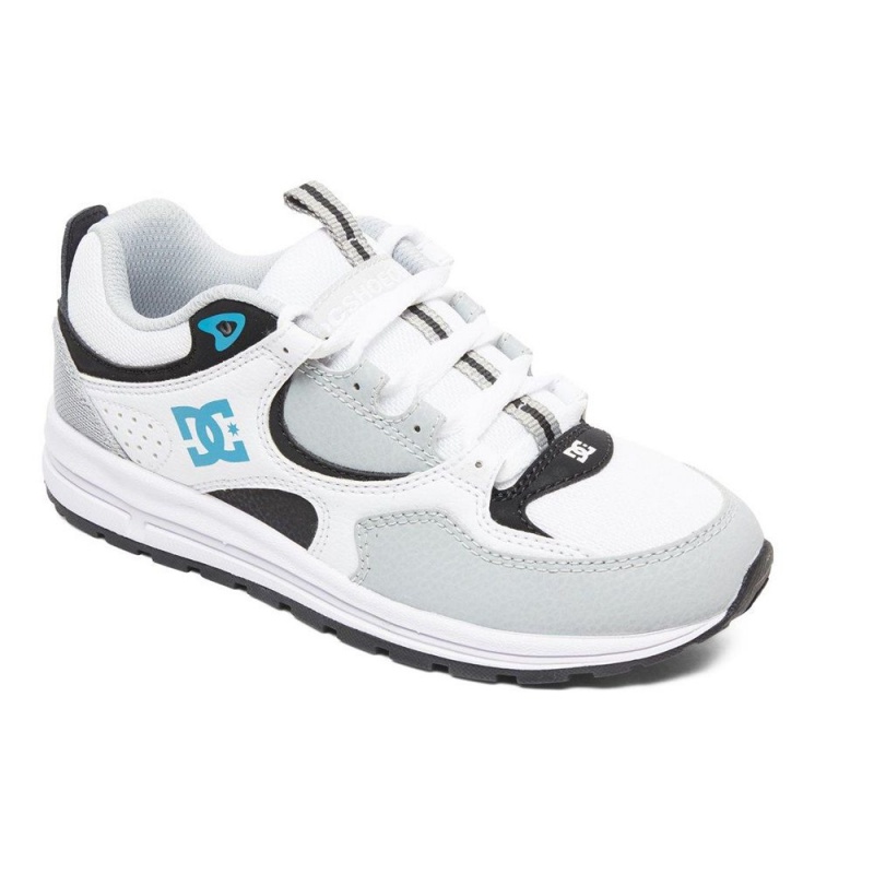 DC Shoes Kalis Träningsskor Barn Vita Grå | BASN-90876