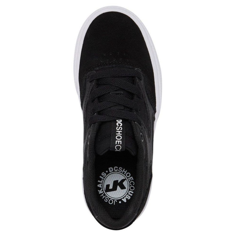 DC Shoes Kalis Vulc Skateskor Barn Svarta Vita | OXRB-09836