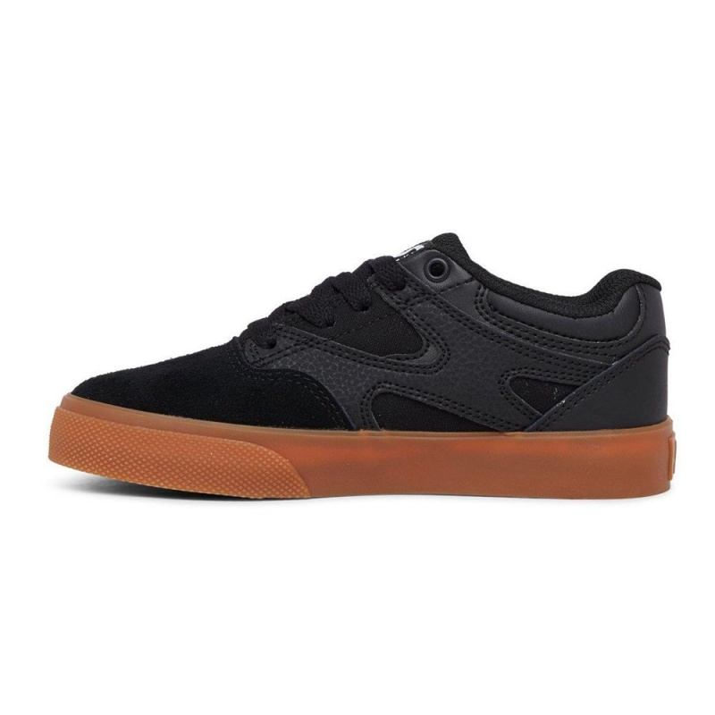 DC Shoes Kalis Vulc Skateskor Barn Svarta Bruna | UCDH-94752